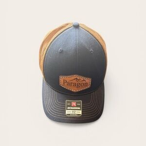 PARAGON Navy Front Trucker Hat with Mustard Mesh